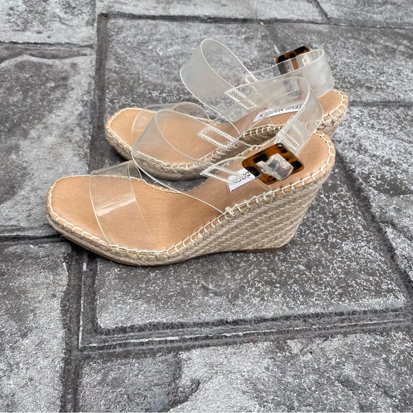 Steve Madden Shoes - Steve Madden Uri Espadrilles Wedges Clear Straps